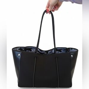 HAUTE SHORE Black and Gray Tote Bag